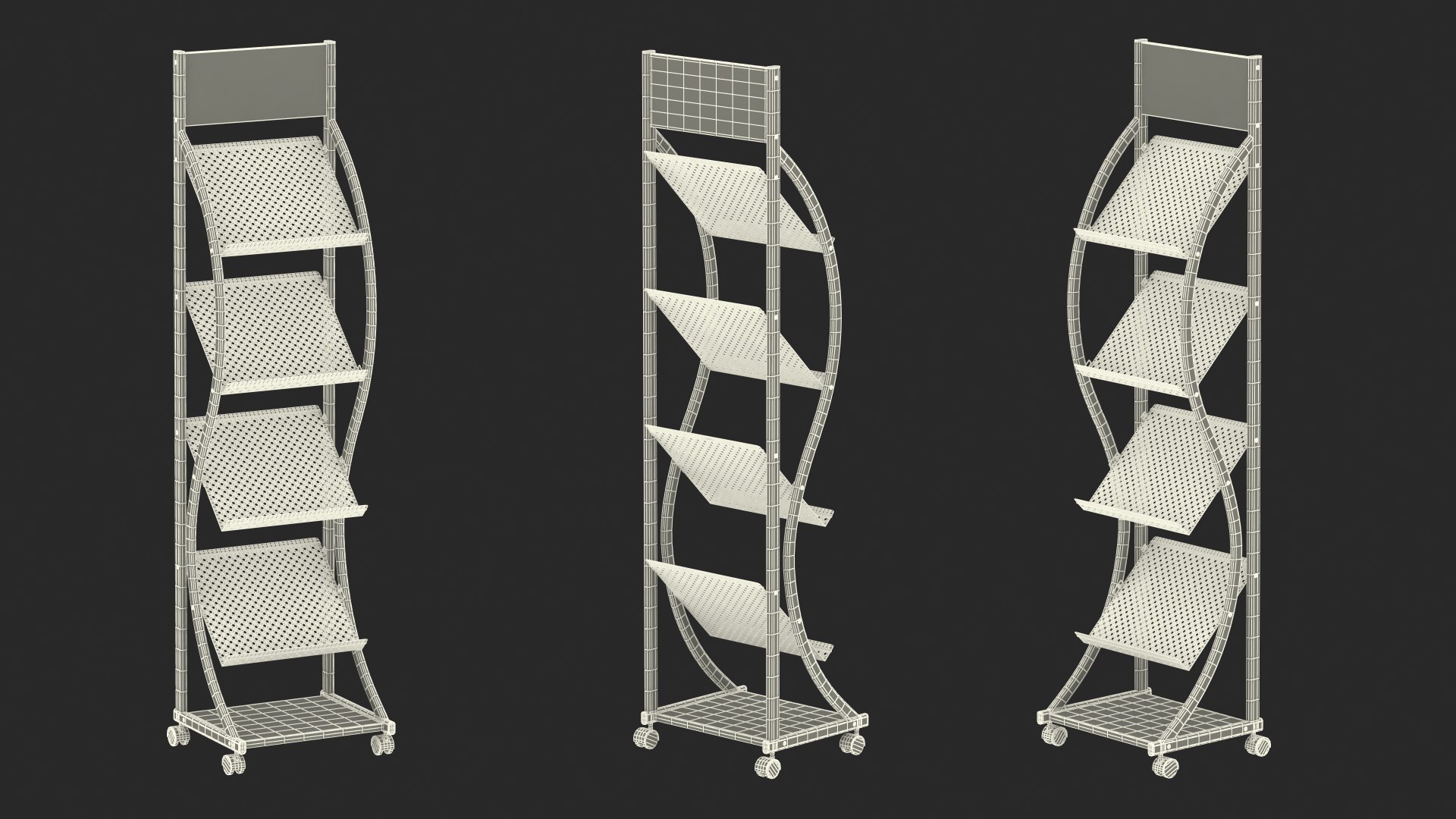 White Magazine Rack Mockup 3D Model - TurboSquid 2069303