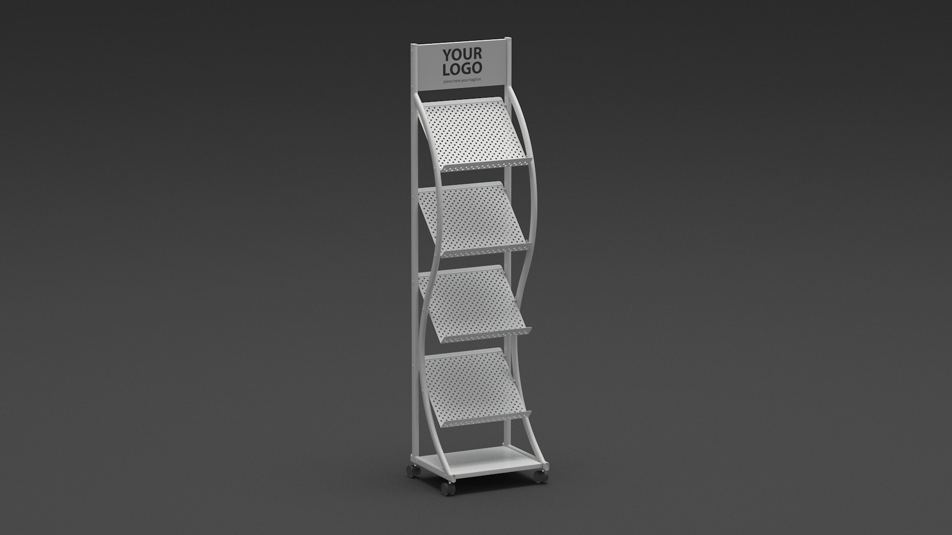 White Magazine Rack Mockup 3D Model - TurboSquid 2069303
