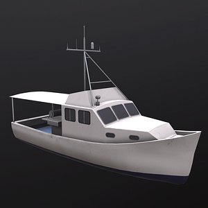 boat fishing 3D model