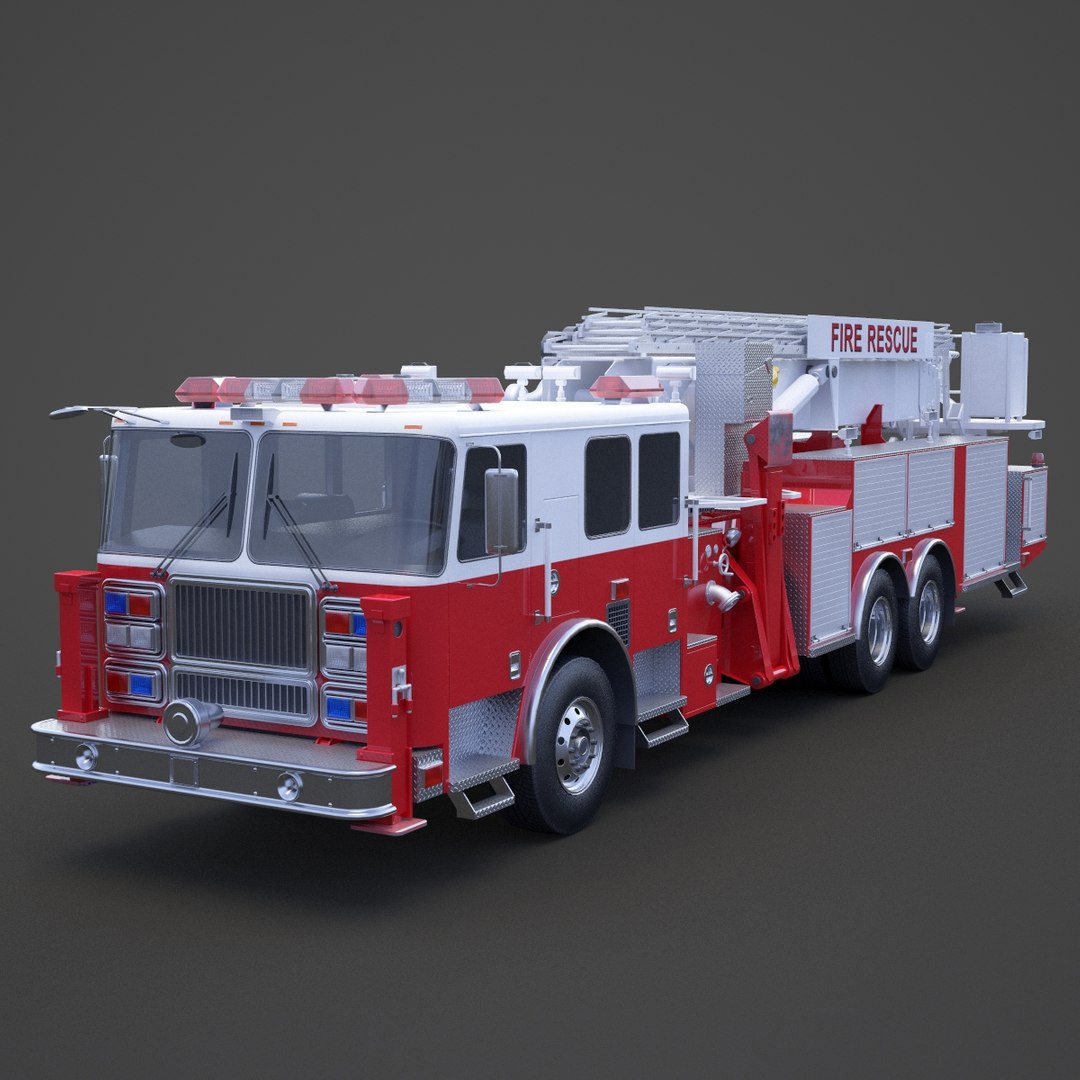Fire Truck 02 3D Model - TurboSquid 2150634