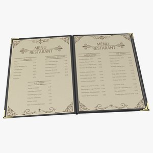 Restaurant Menu Open Flat model