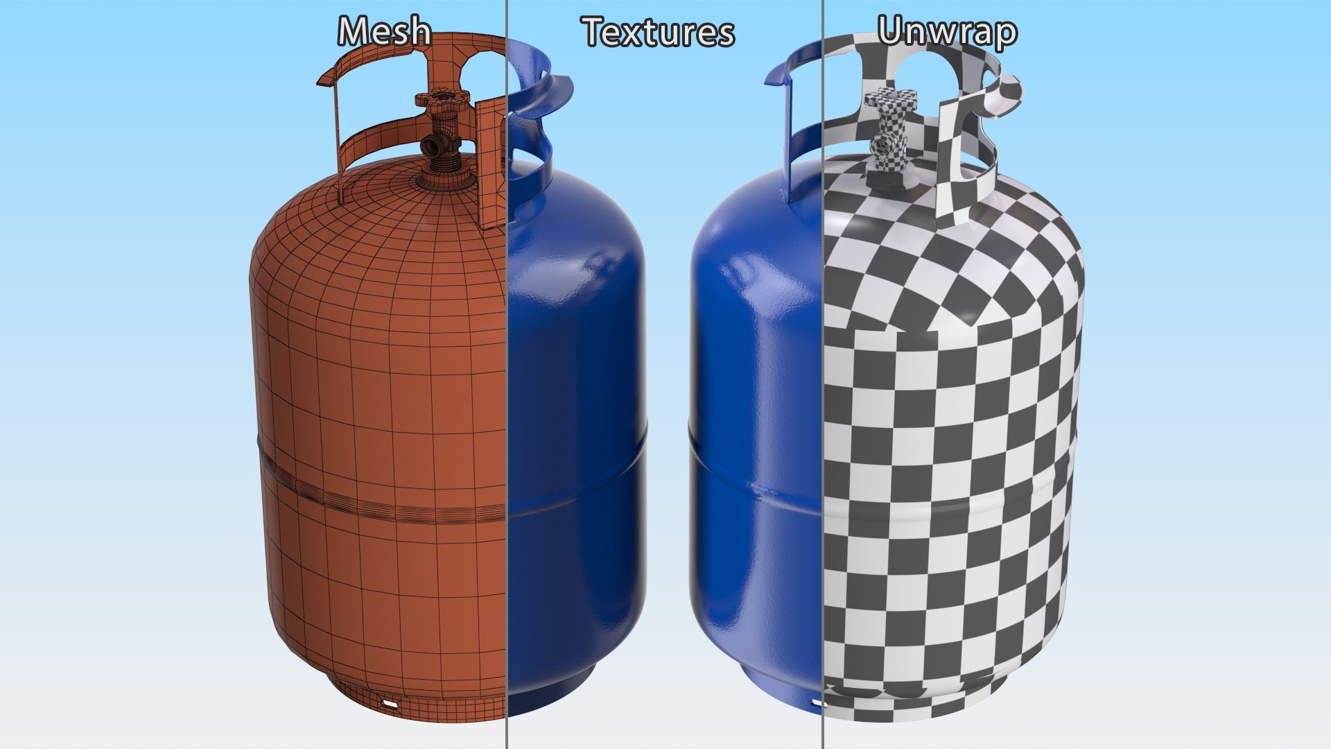 Standard Propane Gas Cylinder 3D - TurboSquid 2230232