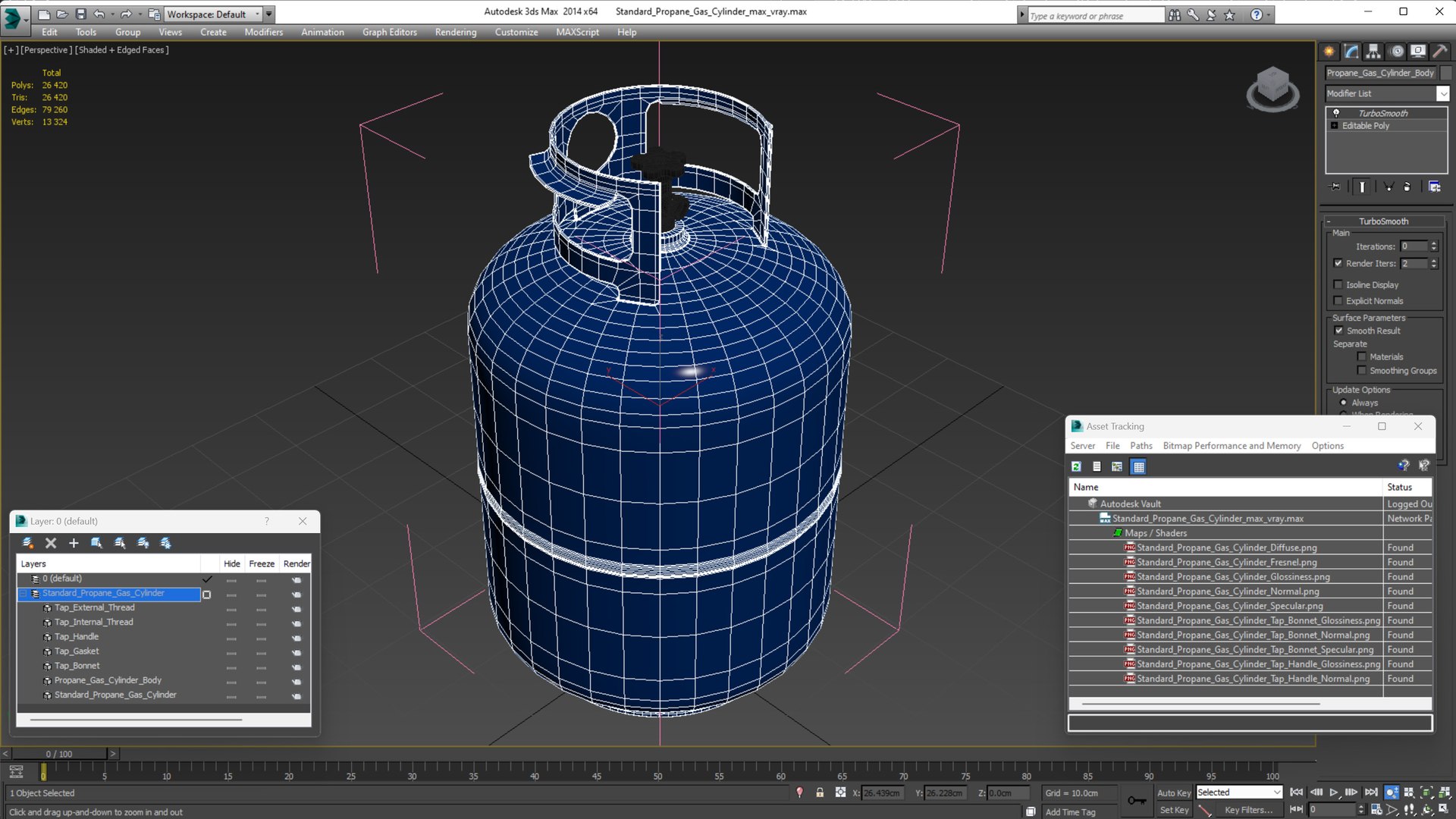 Standard Propane Gas Cylinder 3D - TurboSquid 2230232
