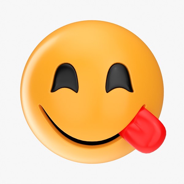 Emoji 051 Large smiling with smiling eyes and tongue 3D - TurboSquid ...