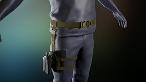 tactical belt 3D model