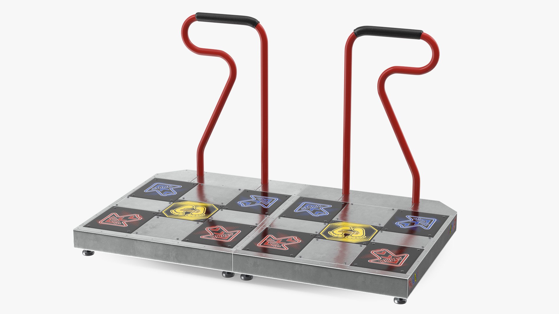 Double Dance Pad with Handlebars 3D model preview