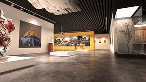 Contemporary Art Gallery Exhibition Interior