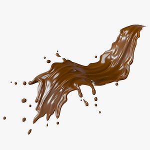 3D Chocolate Splash Curve