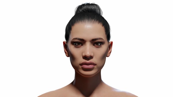 3D Photorealistic Human - Kim Rigged 3d Model for Blender