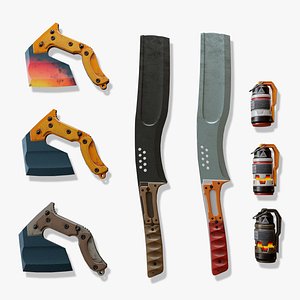 3D tactical weapons knife model