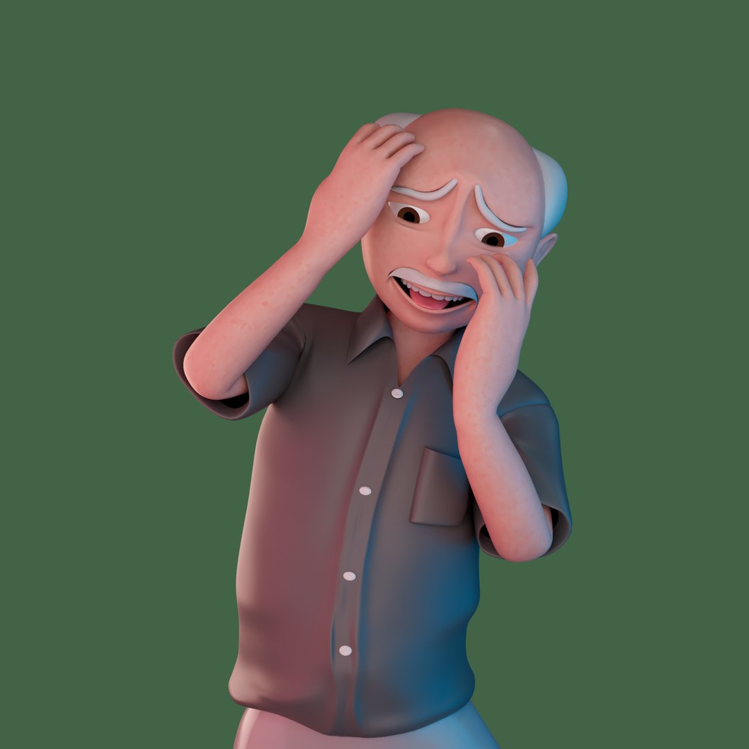 3D Old man Rigging model - TurboSquid 2022881
