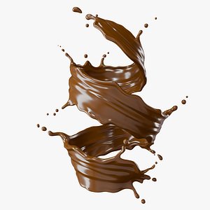 3D Chocolate Splash Spiral