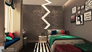 CONTEMPORARY COLOURFUL GIRLS BEDROOM