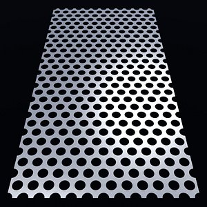 Perforated panel with 44 percent opening 25O101 3D