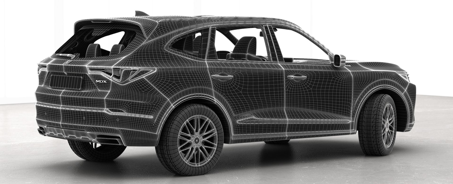 Acura MDX 2022 Opening doors and trunk 3D TurboSquid 1749135