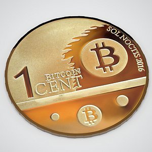 3D 1 Cent Bitcoin