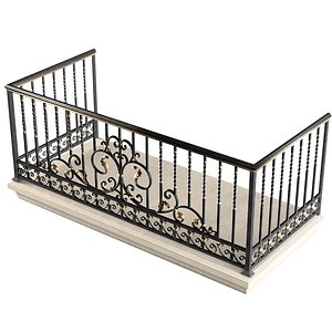 3D Classic Balcony Forged Fence