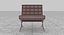 Knoll 레드 가죽 바르셀로나 컴플리트 세트