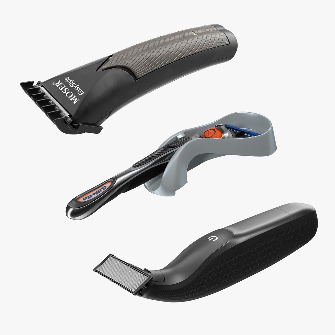 Razor and Trimmers Collection 2 3D model preview