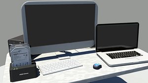 3d model laptop drives hdd
