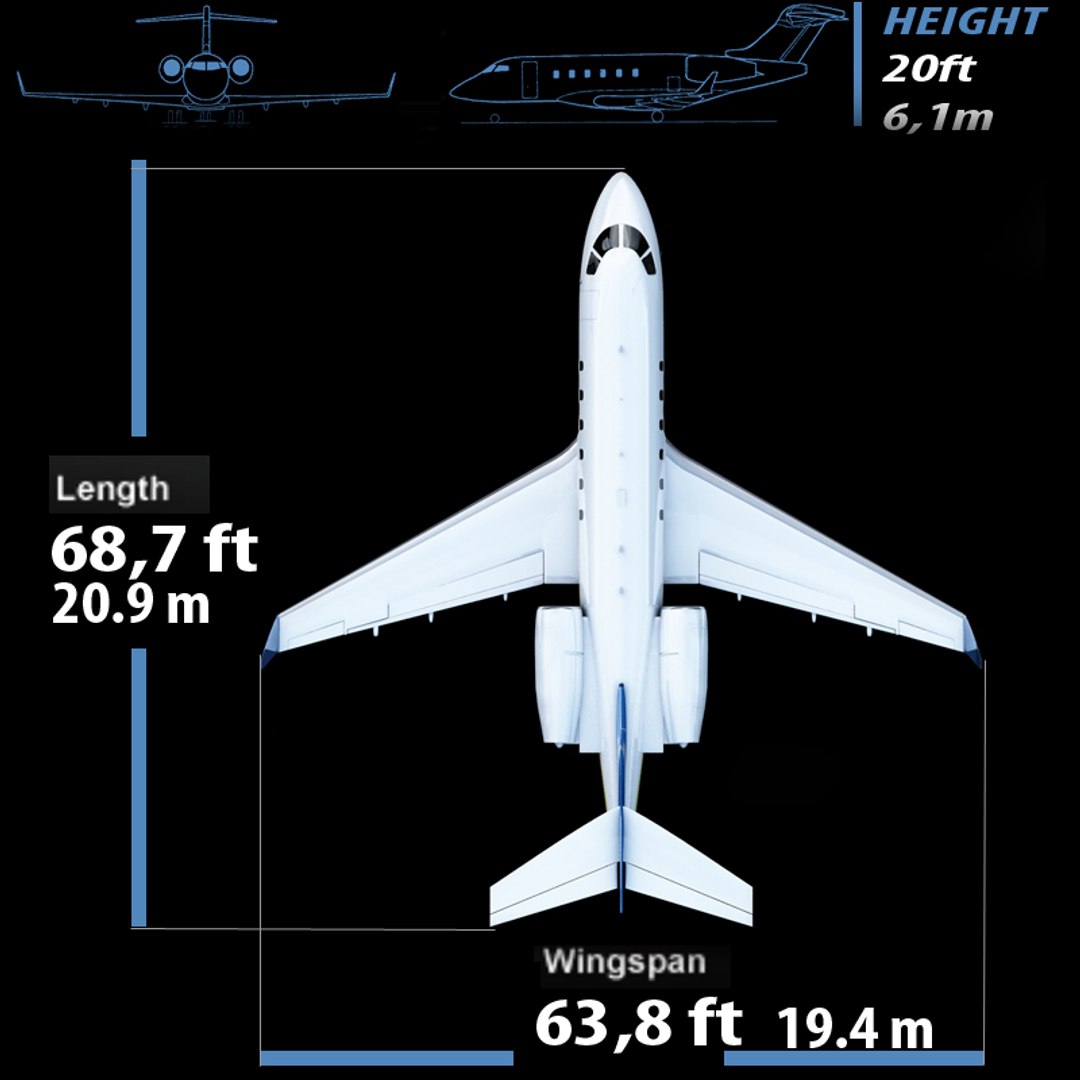 Bombardier Challenger 300 3d Model