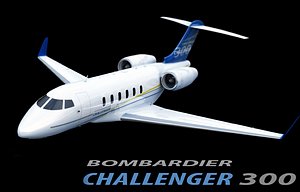 bombardier challenger 300 3d model