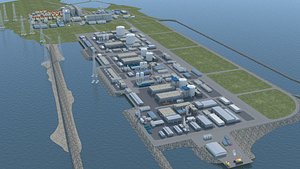 3D model China Nuclear Power Plant  Coastal Nuclear Power Station