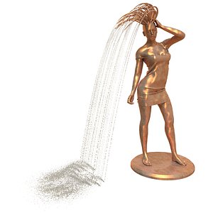 3D model Girl fountain statue