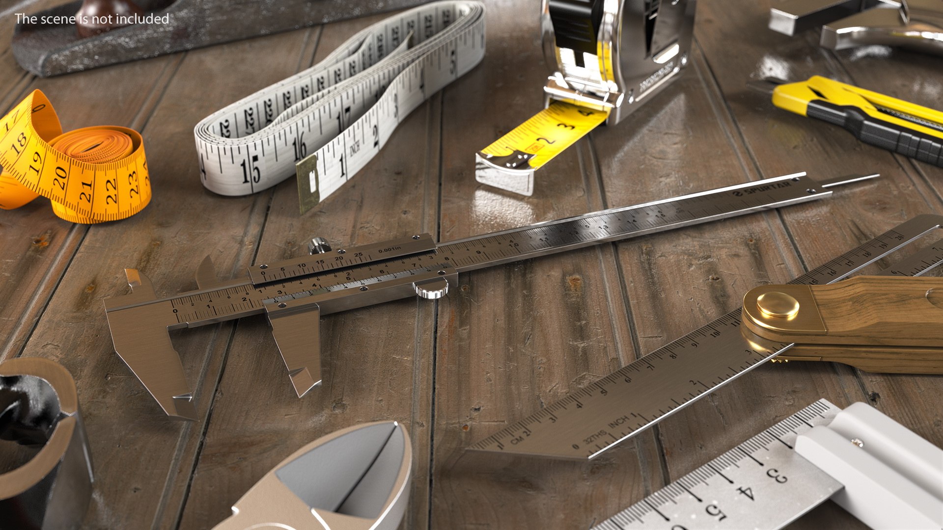 Spurtar Steel Vernier Caliper 3D model preview