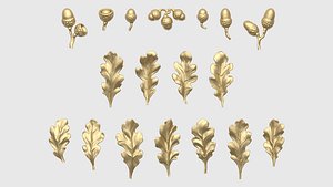 Oak Leaves And Acorns set
