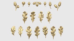 Oak Leaves And Acorns set