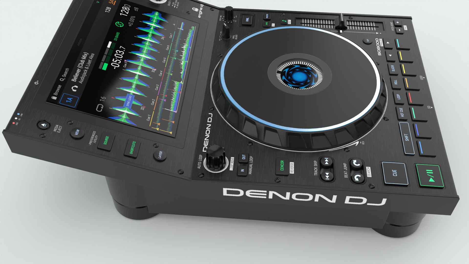 3D Denon DJ Players SC6000M Prime SC 6000M Prime And Pioneer DJM-A9 ...