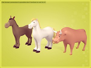 3D Cartoon Animals Pack