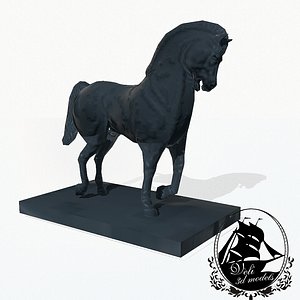 3d horse statue model