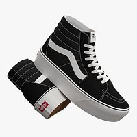 Vans Sk8-Hi Platform Black and White