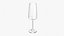 3D Vivid Champagne Flute Glass