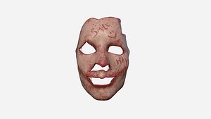 Human Skin Terror Mask A08 Blood Smile - Character Costume