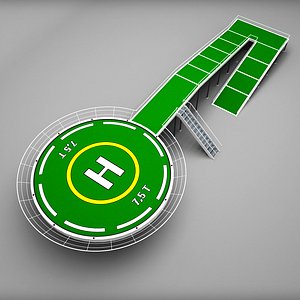 3d helicopter pad model