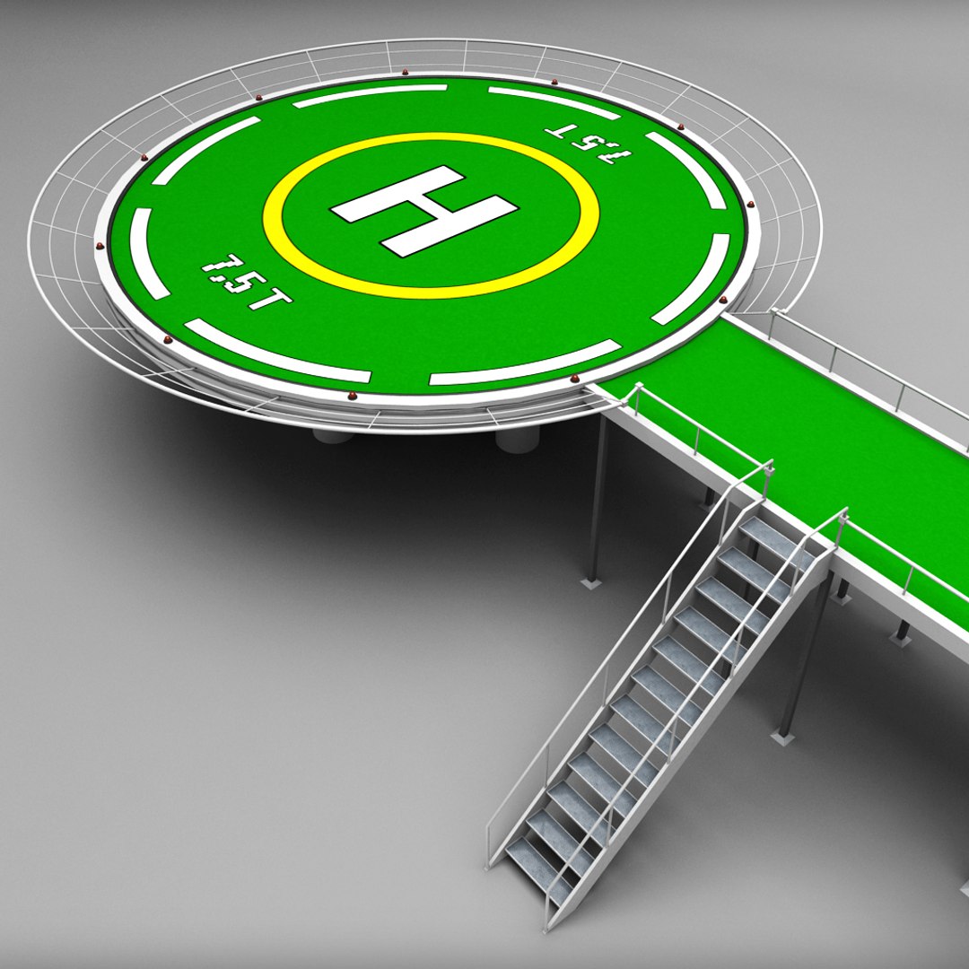 3d Helicopter Pad Model