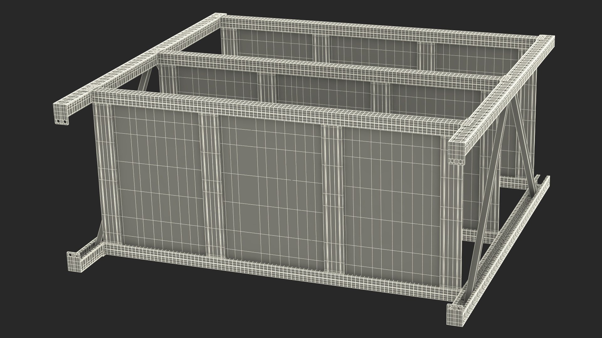 3d Mild Steel Industrial Storage Rack Model Turbosquid 2144089