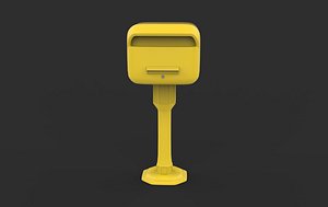 3D model Metal Mailbox 3D model