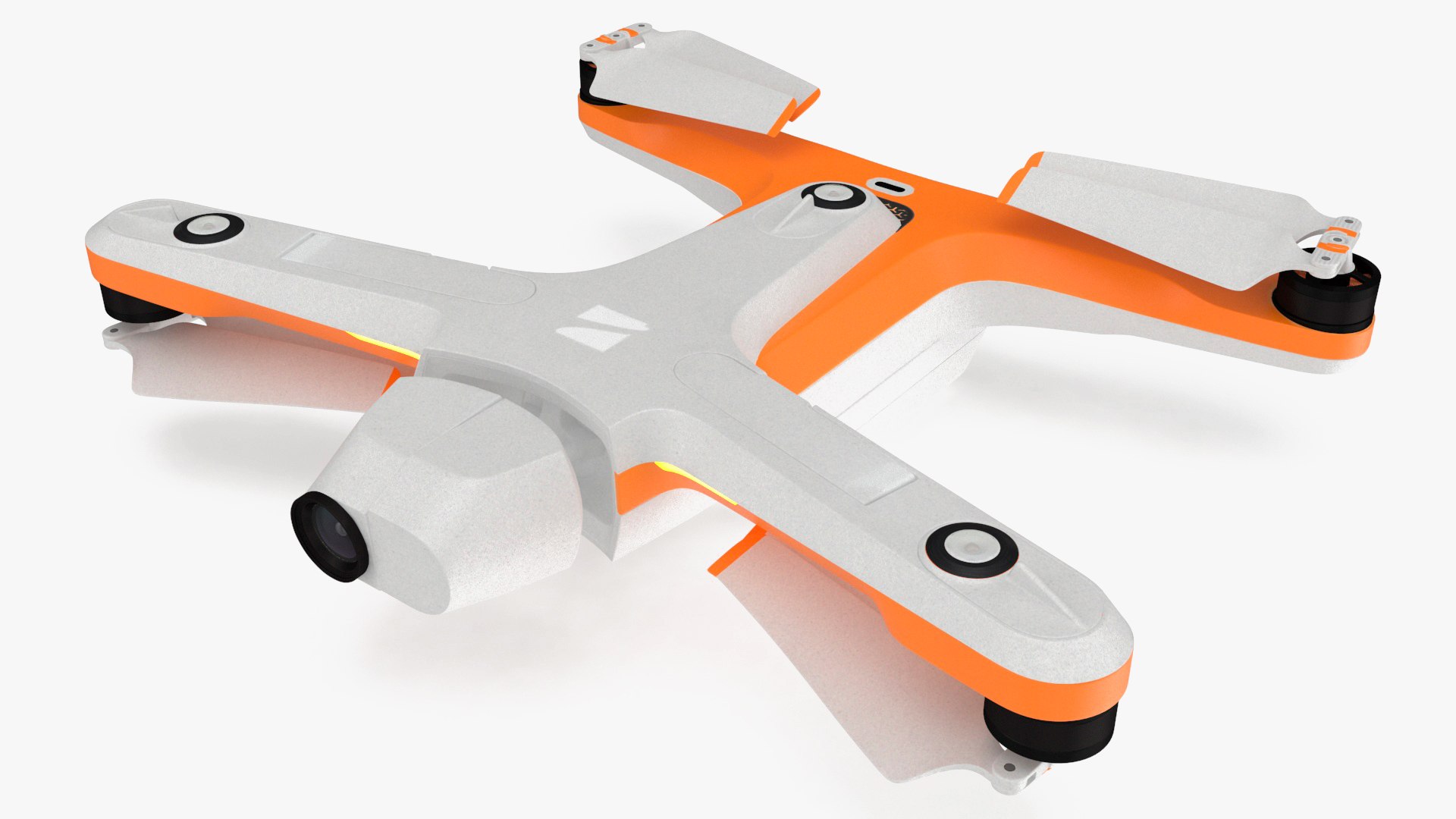Compact Drone White On State 3D model preview