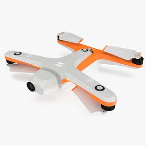 Compact Drone White On State 3D model