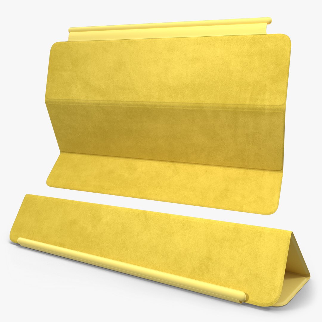 Smart Cover for Ipad Air Yellow 3D Model 3D model preview