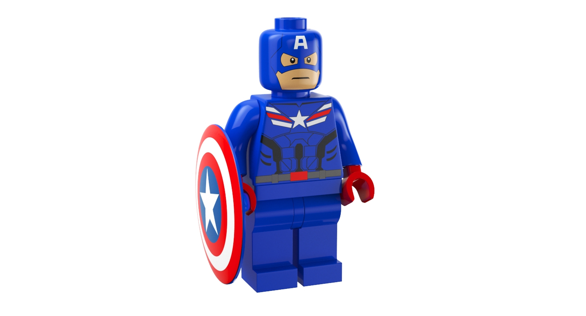 3D Lego Captain America - TurboSquid 1363305