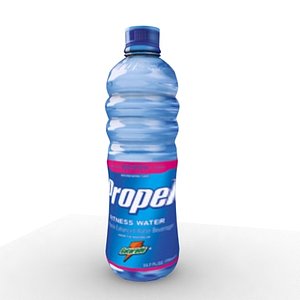 3d model propel water plastic bottle