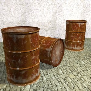 rusty barrel 3d model