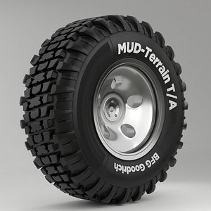 Off-road tires on a cast disk