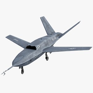 3D model General Atomics FQ-42A Dark Merlin CCA YFQ-42A PBR