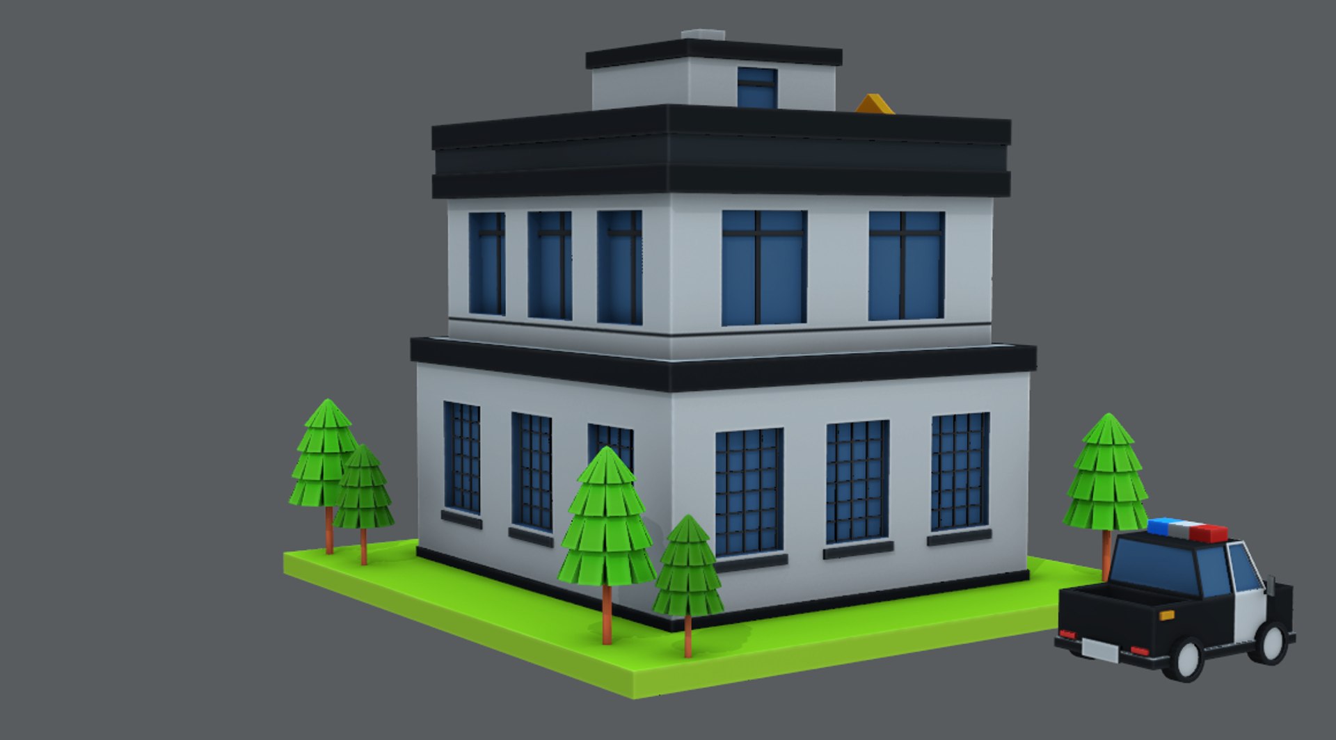 Building Police Model - TurboSquid 1293148